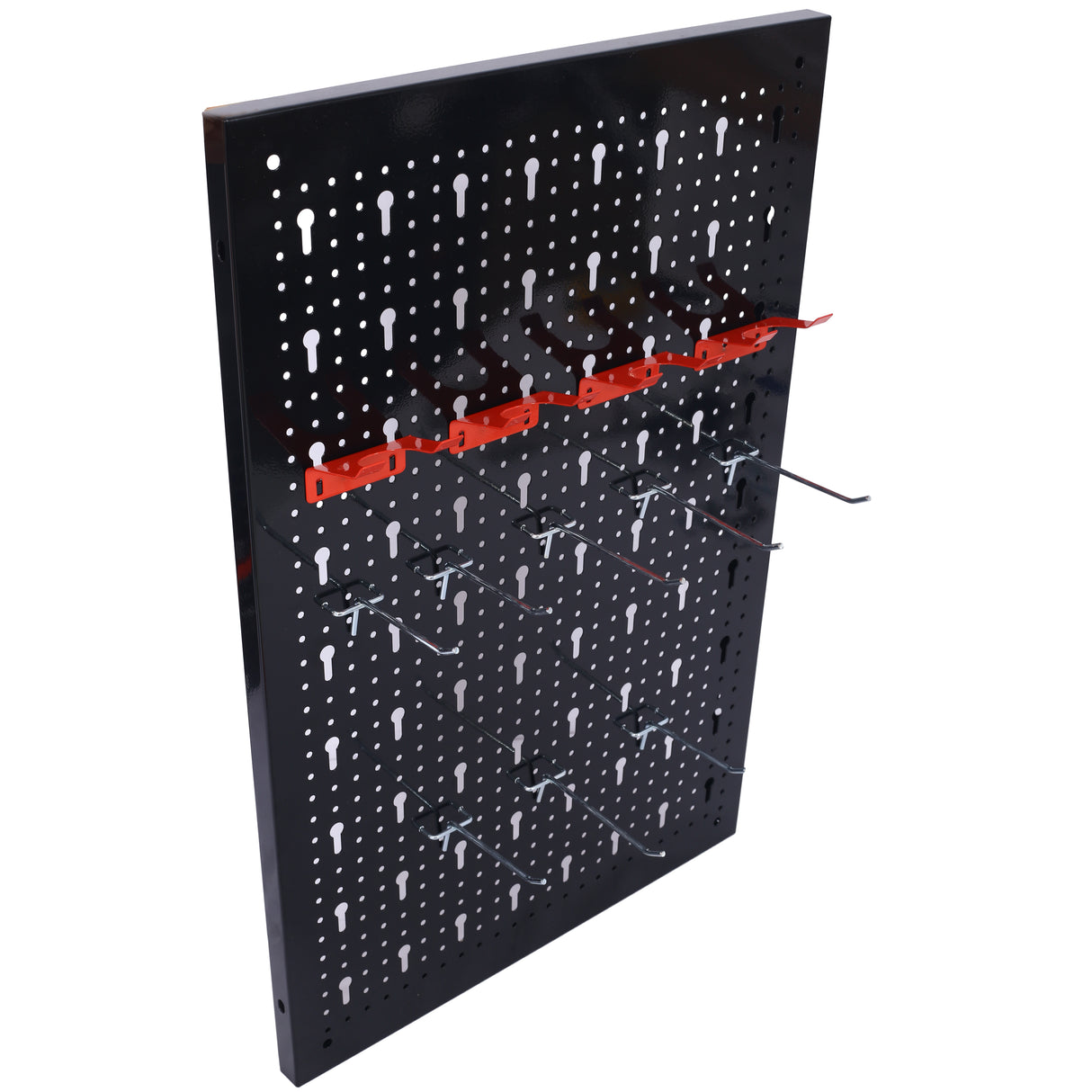 4-foot metal garage nail board tool rack with 3 nail board wall mounted tools for storing nail boards, black - V.I.P Digital Presence