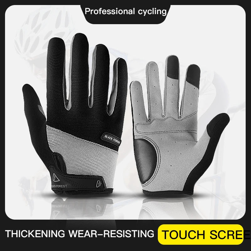 Outdoor sports men's and women's anti slip and wear-resistant fitness bicycles breathable full finger riding touch screen gloves - V.I.P Digital Presence