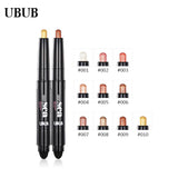 UBUB Eye Pencil Eyeshadow Silkworm Pen Velvet Shimmer Earth Double Color Eye Shadow Cream Glitter Makeup Palette Cosmetics - V.I.P Digital Presence