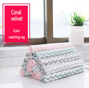 Double Sided Cationic Color Water Absorbent Wavy Stripe Oil Free Dishwashing Cloth Water Absorbent Dishwashing Cloth - V.I.P Digital Presence