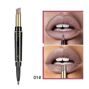 Matte Lipstick Wateproof Double Ended Long Lasting Lipsticks Brand Lip Makeup Cosmetics Nude Dark Red Lips Liner Pencil - V.I.P Digital Presence