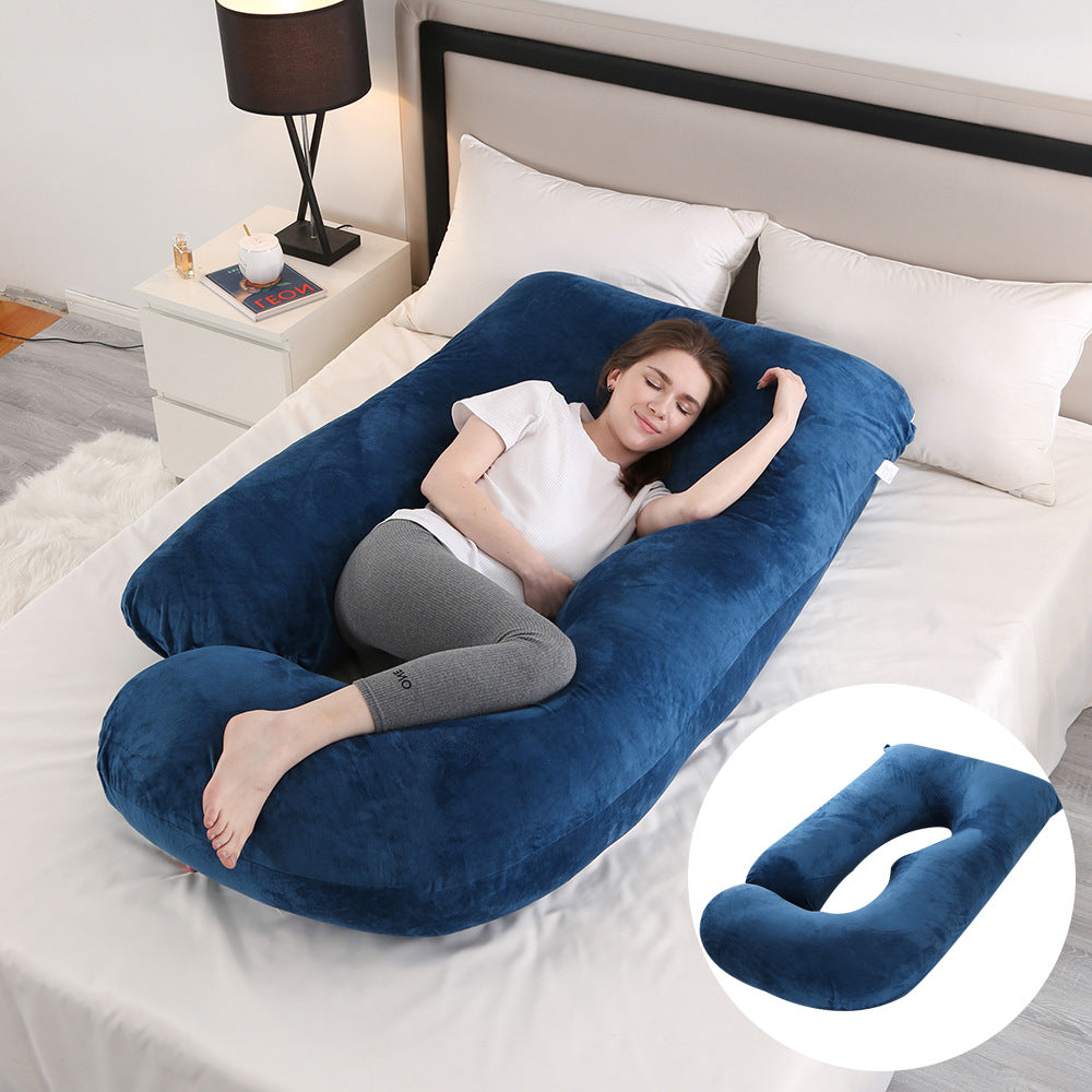 Pregnant women's pillow waist protection side sleeping slope pillow J-shaped pregnancy sleeping pillow - V.I.P Digital Presence