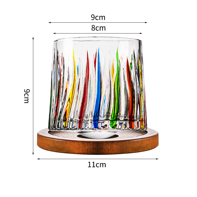Hand drawn rotating glass cups multiple multi-purpose whiskey glasses rotating glass cups - V.I.P Digital Presence