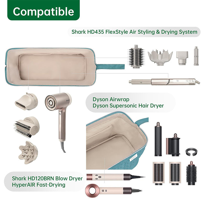 Beige Case for Dyson Airwrap & Revlon Tools: Travel Bag & Organizer. - V.I.P Digital Presence