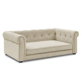 Elegant Rectangle Pet Bed for Medium and Large Dogs, Durable Elevated Dog Sofa Bed, Comfortable Dog Couch Beige - V.I.P Digital Presence