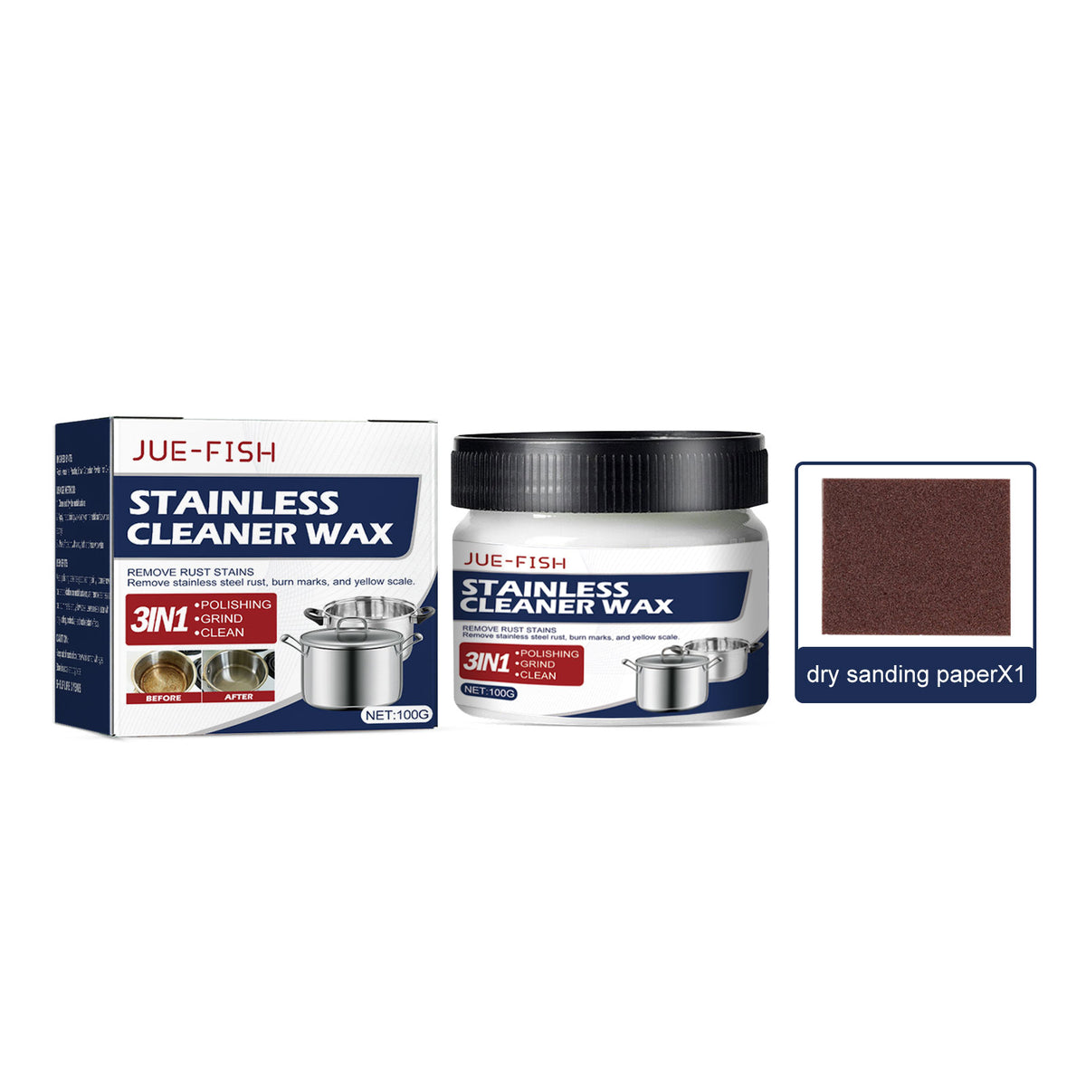 Metal Polishing Wax, Household Kitchen Range Hood Pot Cleaning, Rust Removal, Grease Polishing Cleaner - V.I.P Digital Presence