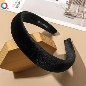 New Bright Velvet Wide Edge Sponge Head Hoop - V.I.P Digital Presence
