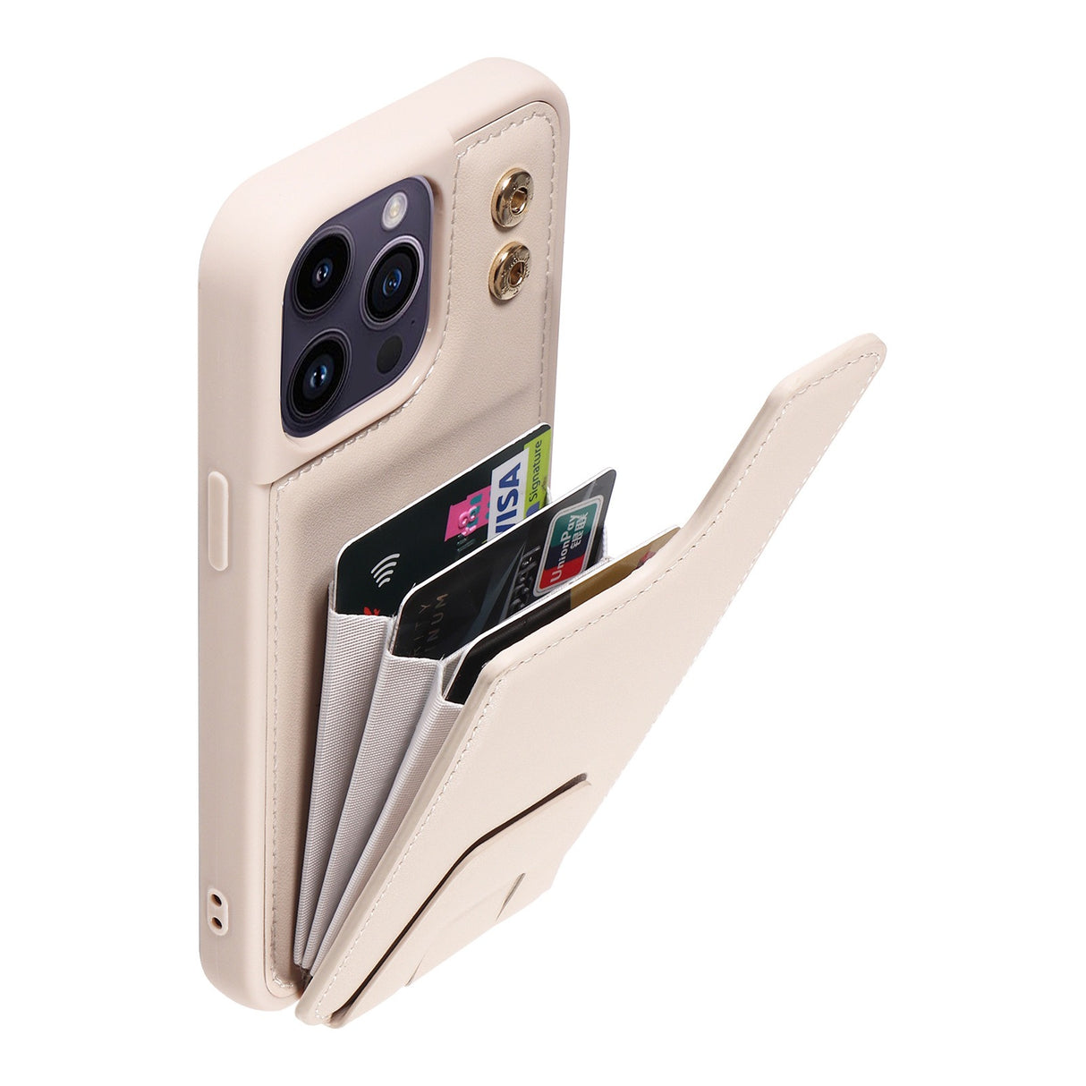 Suitable for Apple 15 phone case 13promax stand phone case adhesive leather anti drop 12 accordion card insertion phone case - V.I.P Digital Presence