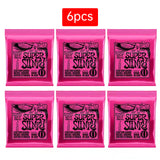 6 sets of Ernie Ball Slinky guitar strings (models 2003, 2215, 2223, 2221, nickel - wound) for electric & acoustic guitars - V.I.P Digital Presence