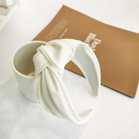 New Fashion Women Headband Adult Wide Side Solid Color Hairband Center Knot Turban Casual Hair Accessories Wholesale - V.I.P Digital Presence