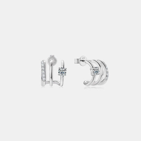 Moissanite 925 Sterling Silver Earrings - V.I.P Digital Presence