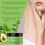Exfoliante desintoxicante de té verde para axilas, exfoliante para estudiantes, hombres y mujeres, blanqueamiento de axilas, rejuvenecimiento de articulaciones, hidratante.