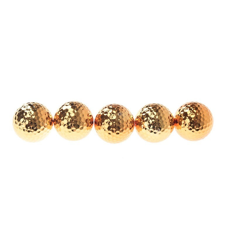 Golf Double Layer Gift Ball Electroplating Golden Golf Ball - V.I.P Digital Presence