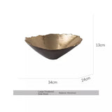 Modern Luxury Oval Edge Decorative Tray Creative Home Dining Table Fruit Plate Ornament - V.I.P Digital Presence