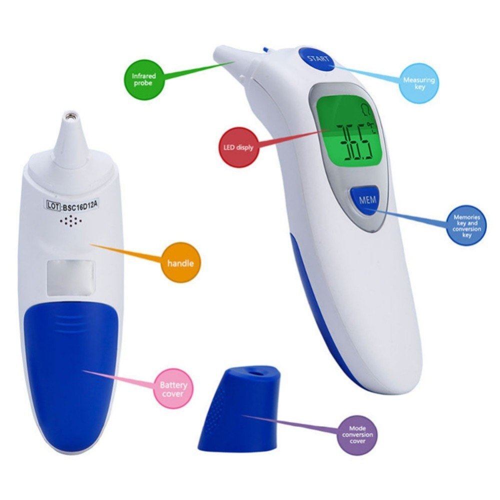 Baby Termometro Digital IR LCD Infrared Dual Mode Adult Forehead Body Ear Thermometer Measurement With Alarm Function Accurately - V.I.P Digital Presence