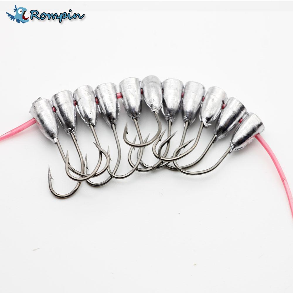 Rompin 10pcs/bag overturned hook lead fishing hooks - V.I.P Digital Presence