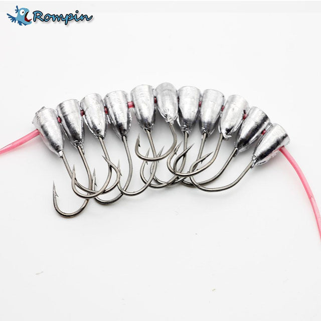 Rompin 10pcs/bag overturned hook lead fishing hooks - V.I.P Digital Presence
