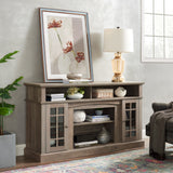 Classic TV Media Stand Modern Entertainment Console for TV Up to 65" with Open and Closed Storage Space Gray Wash - V.I.P Digital Presence
