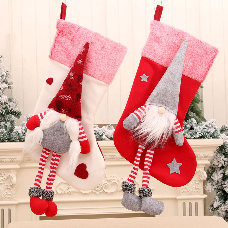 Christmas Decorations with Legs Plush Faceless Santa Claus Christmas Socks Christmas Pendant - V.I.P Digital Presence