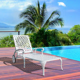 Aluminium Cast lounge chair 1pcs white - V.I.P Digital Presence