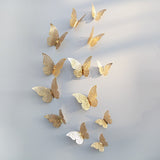12pcs 3D Hollow Butterfly Wall Sticker for Home Decor DIY Butterflies Fridge stickers  Room Decoration Party Wedding Decor - V.I.P Digital Presence
