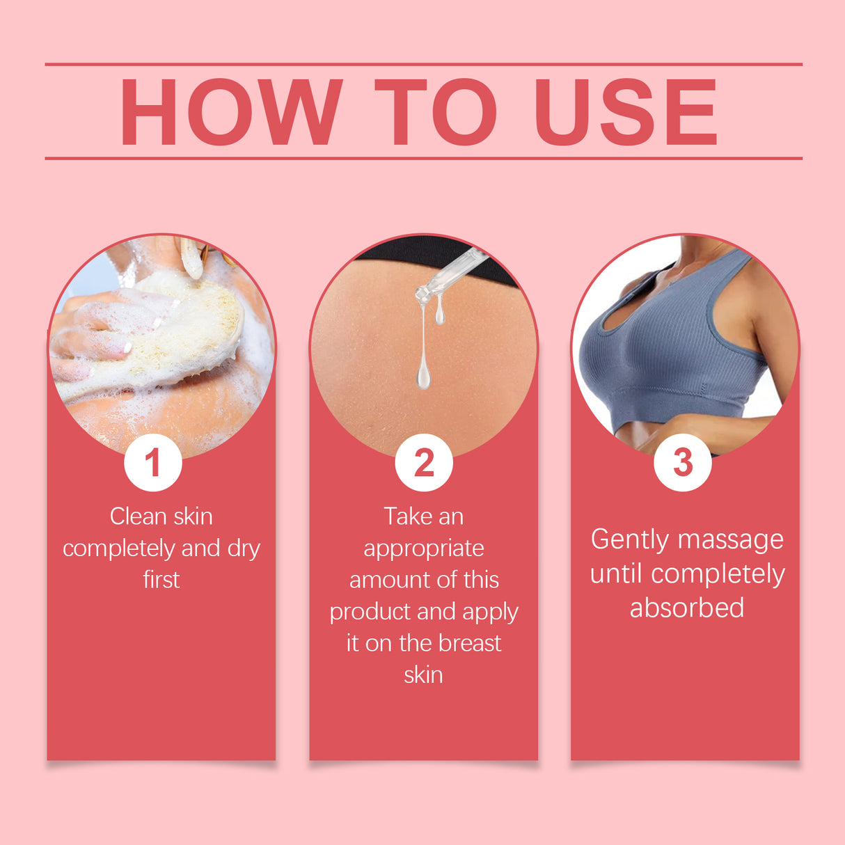 Aceite esencial herbal para el pecho, hidratante, reafirmante y para masaje de pecho para mujeres. Aceite esencial para el cuidado del pecho y el volumen.