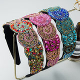 Hair Hoop Fashion Trend Color Rhinestone Head Hoop Luxury Wide Side Heavy Industry Party Hair Accessories Head Hoop - V.I.P Digital Presence