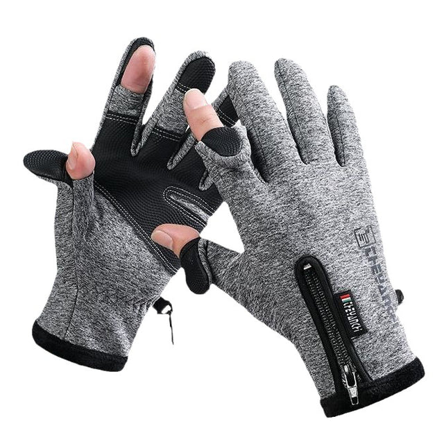 USB electric fishing gloves, 5-finger fully heated winter warm gloves, bare finger touch screen sports - V.I.P Digital Presence