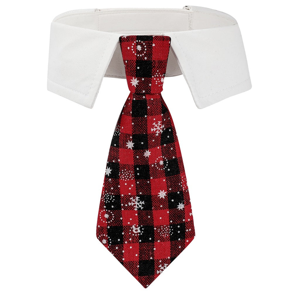 New British style handsome Christmas dog collar Christmas pet tie - V.I.P Digital Presence