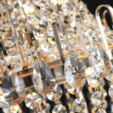 Golden crystal pendant light, large modern luxury ceiling lighting (without light bulbs) - V.I.P Digital Presence