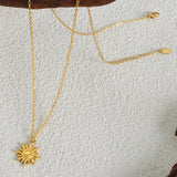 Clavicle chain fashionable and simple small sun pendant titanium steel necklace for women - V.I.P Digital Presence