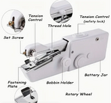 1pc Portable Handheld Sewing Machine - Quick Stitching Tool For Cloth, Clothing And Kids Clothes - 2 Coils Included (Battery Not - V.I.P Digital Presence