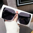 new fashion trimmed sunglasses half frame high quality trend simple sunglasses for women with fine glitter - V.I.P Digital Presence