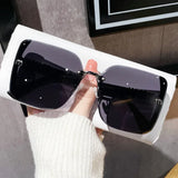 new fashion trimmed sunglasses half frame high quality trend simple sunglasses for women with fine glitter - V.I.P Digital Presence