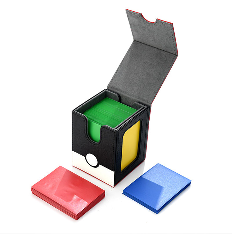 2025 New! Large - capacity Patchwork Windowed Vertical Card Box, 100+ Double - sleeved Cards - V.I.P Digital Presence
