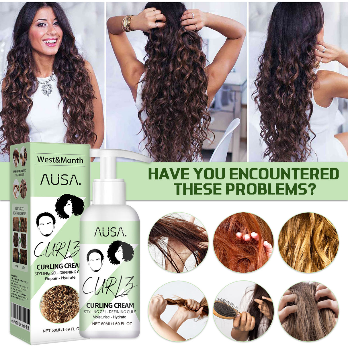 Curly Hair Elastin, Moisturizing Curly Hair Styling Fluffy Elastic Strong Hair Smoothing Frizz And Hair Care - V.I.P Digital Presence