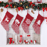 Christmas decoration products, knitted velvet, Christmas socks, snowflake red gift socks, gift bags - V.I.P Digital Presence