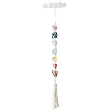 Natural Crystal Seven Color Gemstone Gypsum Rod DIY Wearing Mesh Bag Hanging Decoration Yellow Purple Crystal Car Hanging - V.I.P Digital Presence