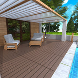 2FT terrace tiles, DIY module interlocking terrace tiles, quick installation of courtyard tiles, 24 pieces in red brown color - V.I.P Digital Presence