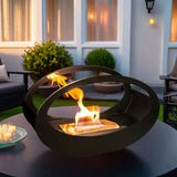 Alcohol fireplace real fire cruise ship oval glass tabletop fireplace metal storm heating wall - V.I.P Digital Presence