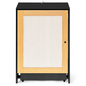 Cat Litter Box Enclosure, Hidden Cat Washroom, Kitty End Table, Litter cabinet with sisal door,Black - V.I.P Digital Presence