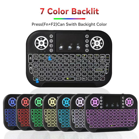 N8 Air Mini Flying Mouse Keyboard RGB Colorful Backlit Small Keyboard Smart TV Remote Control Portable - V.I.P Digital Presence