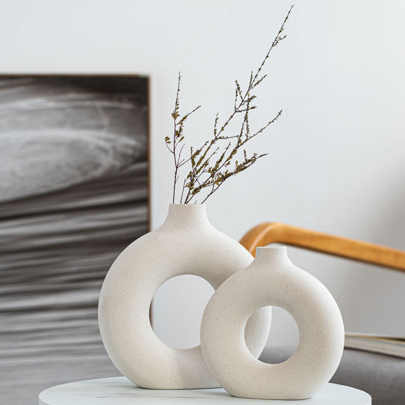 Unglazed spotted ceramic vase simple modern creative ornaments decoration - V.I.P Digital Presence