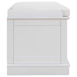 TREXM storage table with 4 adjustable doors and shelves, detachable padded shoe stand (white) - V.I.P Digital Presence