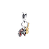 S925 sterling silver eternal confession double surround heart small motorcycle DIY accessories - V.I.P Digital Presence