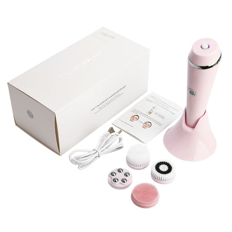 4 IN 1 Electric Face Deep Cleansing Brush Spin Pore Cleaner Face Wash Machine Makeup Remove Waterproof Facial Massager Skin Care - V.I.P Digital Presence