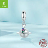 Silver Charm Original Romantic Planet DIY Pendant Accessories Personalized Niche Universe s925 Pure Silver Bracelet Beads - V.I.P Digital Presence