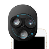 3 In 1 Mobile Phone Lens Set Professional Integral Turntable External Use Wide Angle + Fish Eye + Macro Camera Lens Set - V.I.P Digital Presence