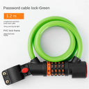 1.2M/1.8M Bike Lock Anti-theft 5 Digit Combination Password Security Lock With LED Light MTB Road Bike Steel Cable Bicycle Lock - V.I.P Digital Presence