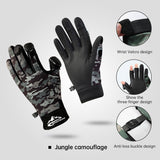 Guantes de pesca al aire libre Luya para hombre, de tres dedos, antideslizantes, de terciopelo, cálidos, a prueba de viento y frío.